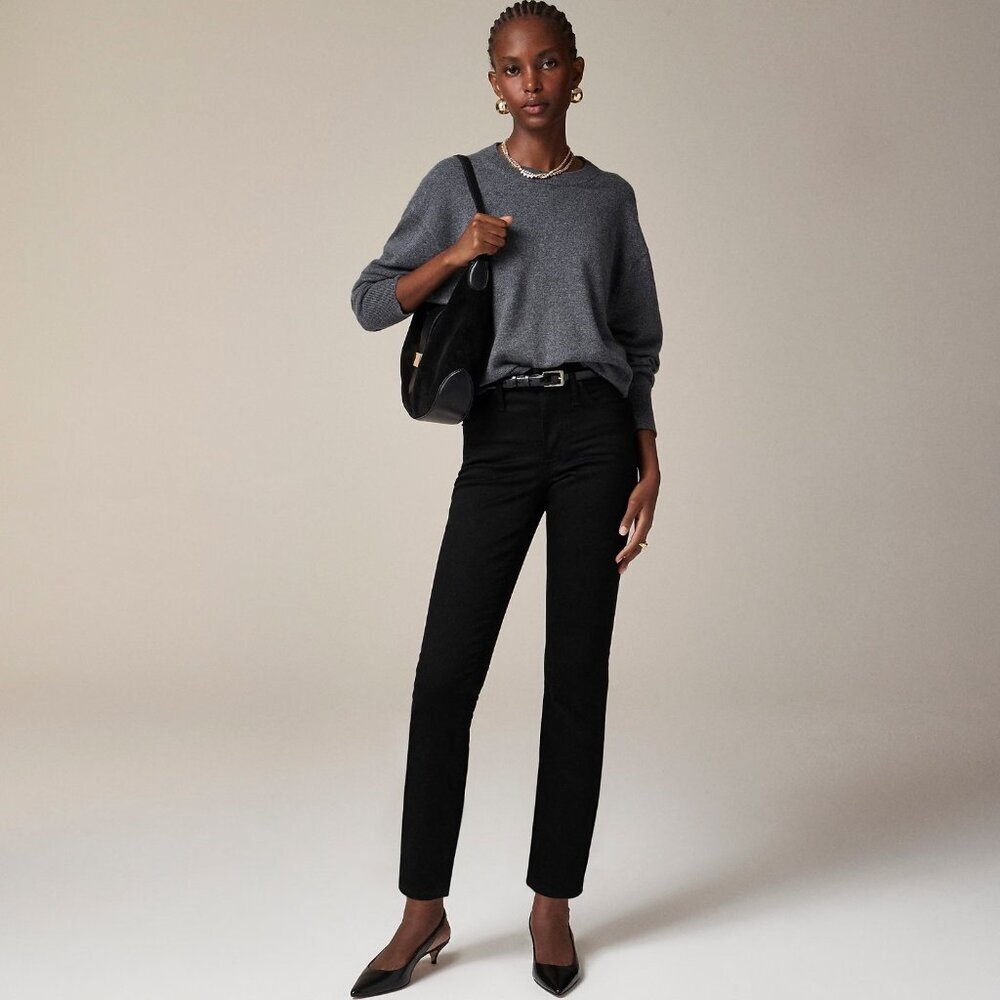 J Crew Tall Womens Size 26T 2003 Slim Leg Denim Jeans in Black CC547 $128